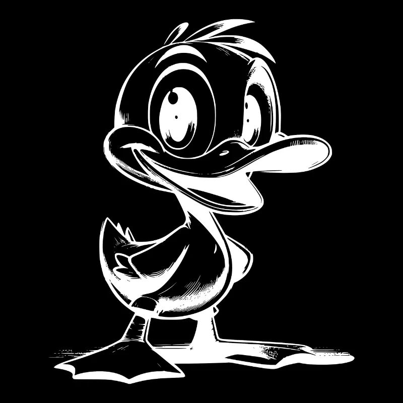 Waddle duck with big feet and beak