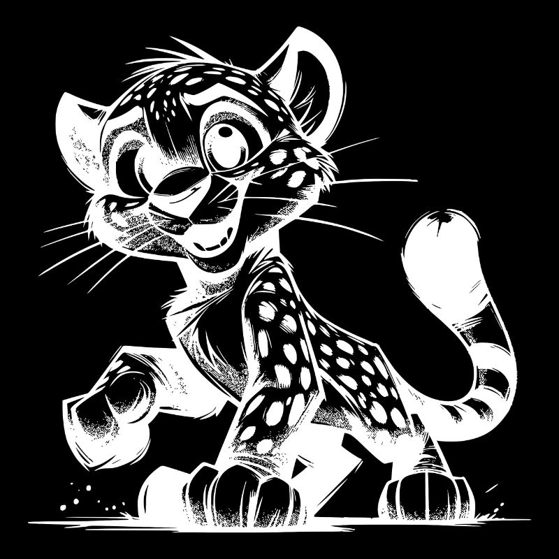Niedliche Leopard Kinder Bleistift Skizze