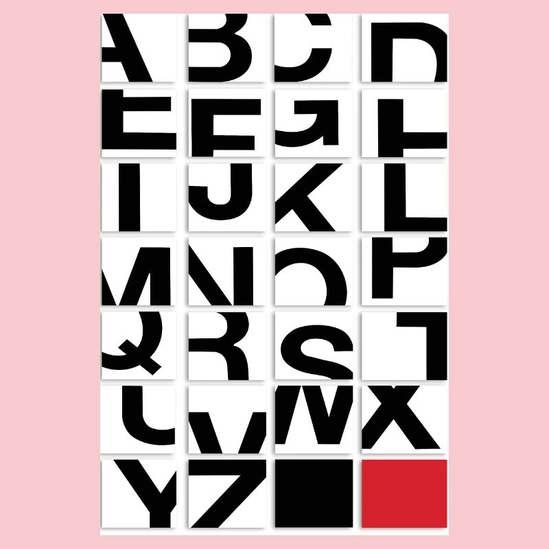 Modern Alphabet – Typography Art