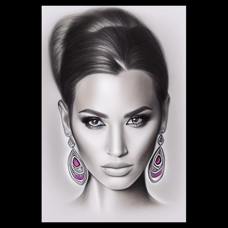 Femme avec boucle d’oreille