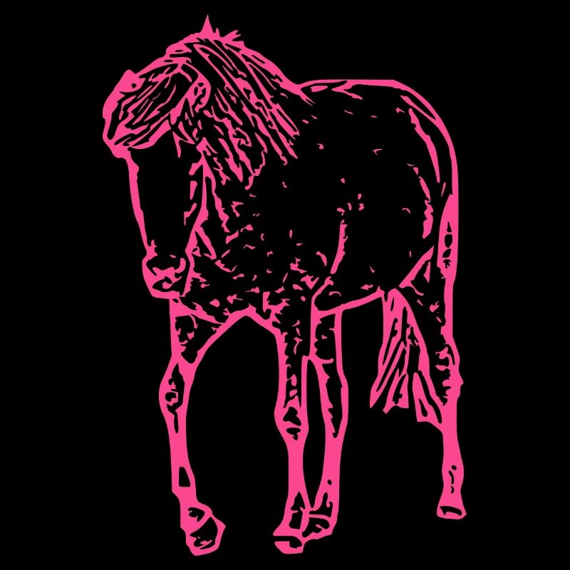 Pferd rosa pink