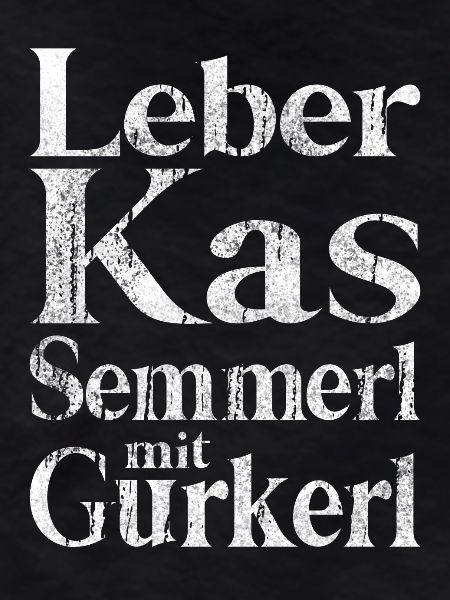 Leberkäs Semmerl with gherkins – dialect