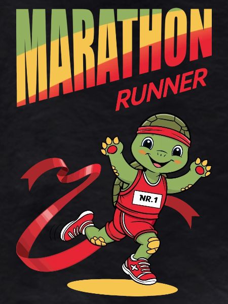 Schildkröte Marathonläufer