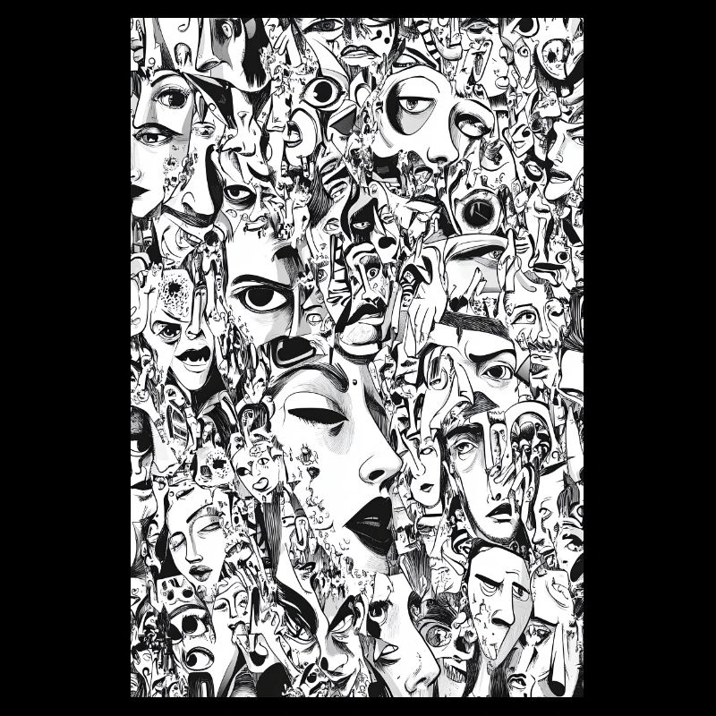 Masken-Mosaik: Gesichtskarussell