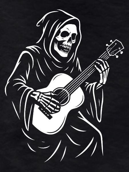 Grim Reaper Playing Guitar Design