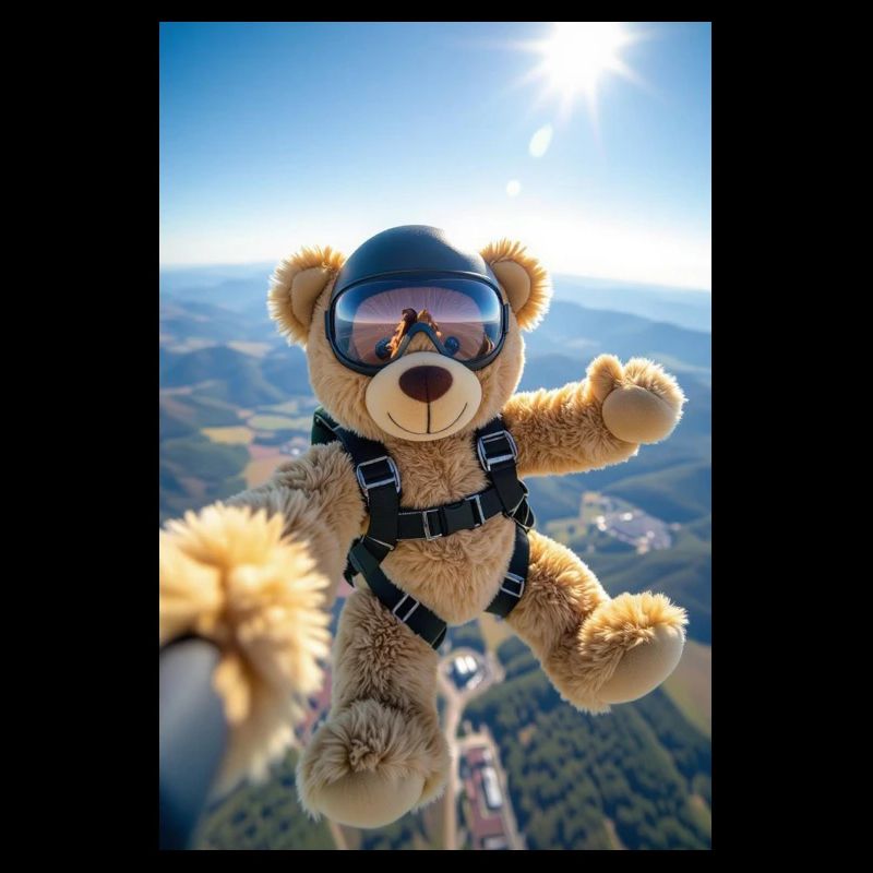 Bear Parachuting Adventure