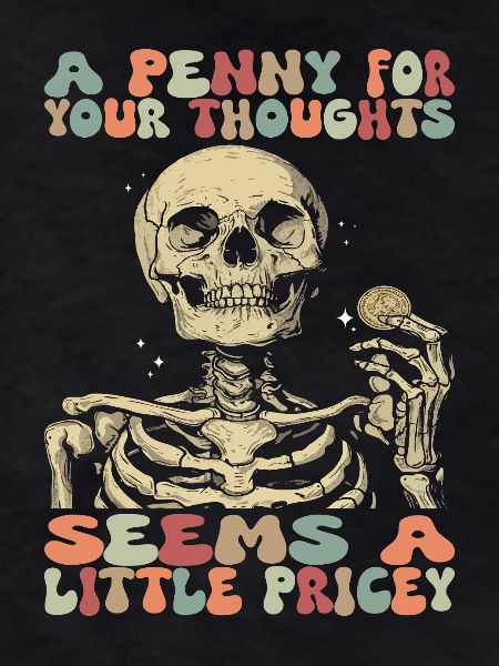 Sarcastic Skeleton Halloween Skull