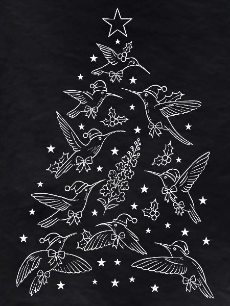 Christmas Hummingbirds Tree