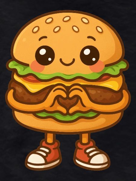Kawaii Hamburger Herzchenfreund