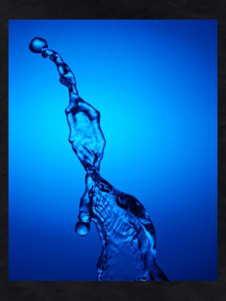Blue Backlit Water Abstract