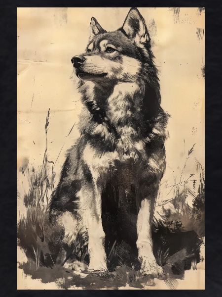 Illustration of a wolf
