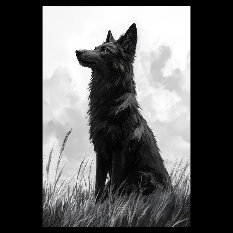 Illustration eines Wolfes