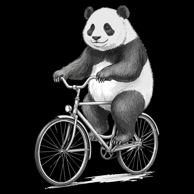 Panda on Bicycle