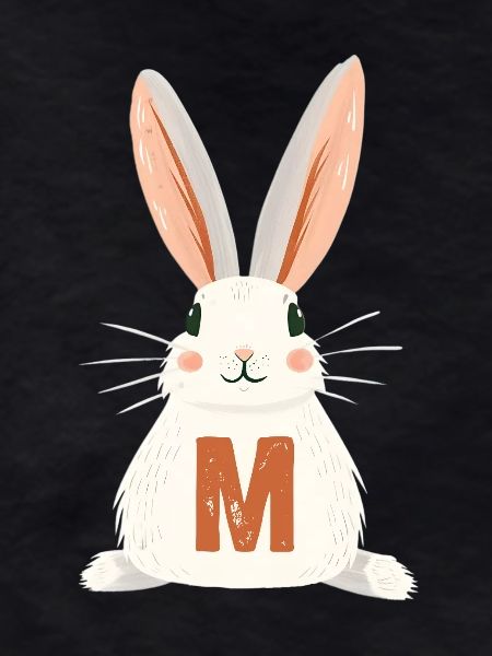 M -Letter - Bunny - Personalizable