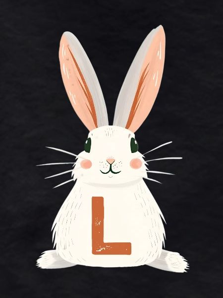 L-Letter - Bunny - Personalizable
