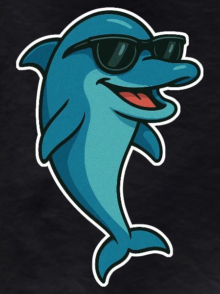 Dolphin with sunglasses