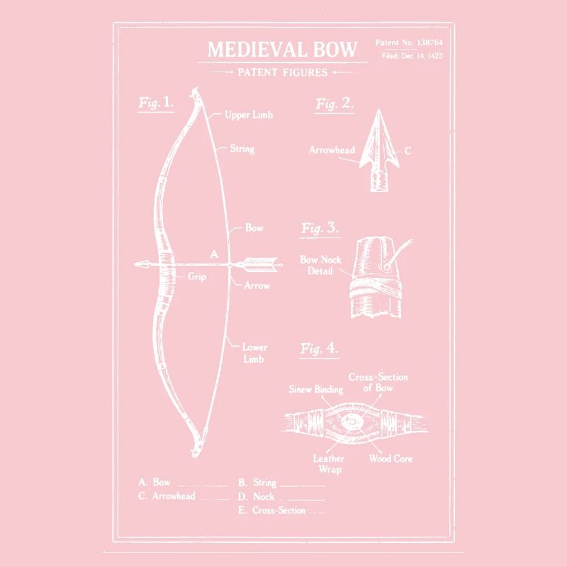 Illustration de plan d’arc médiéval