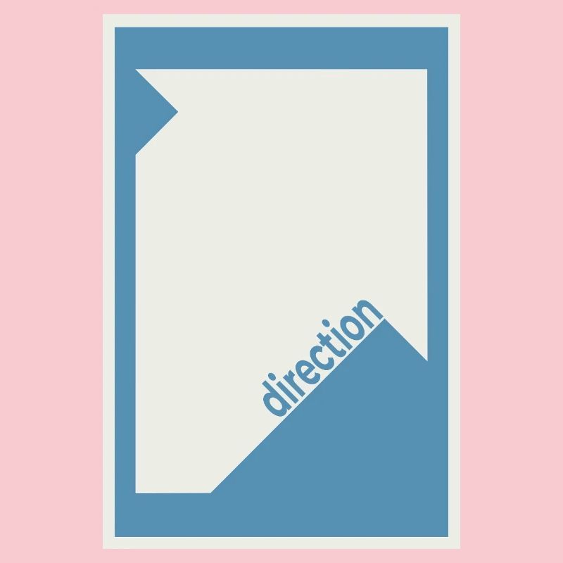 Direction Poster Blau – Modern Minimal