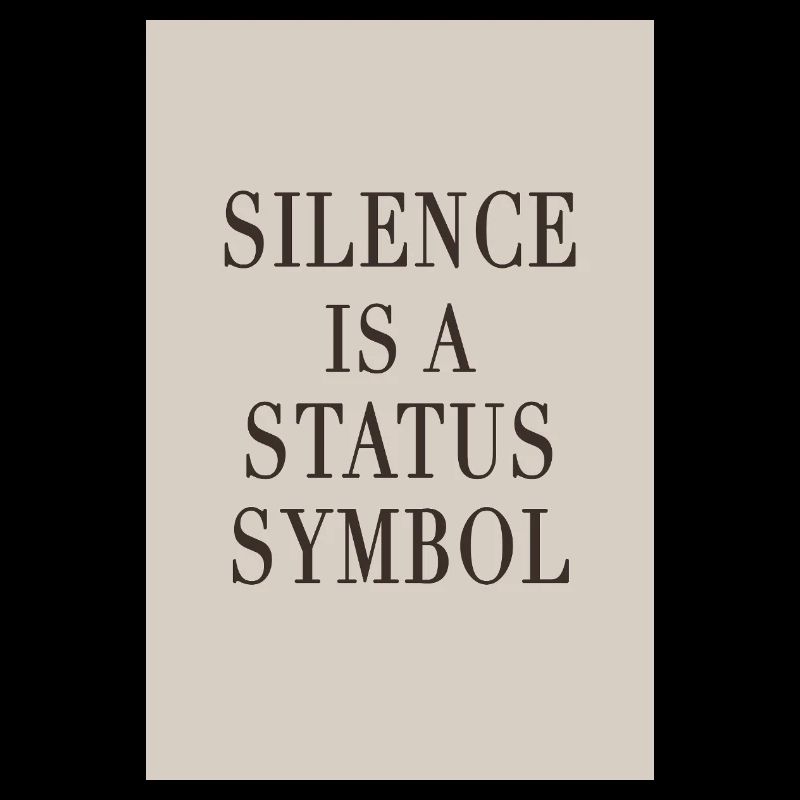 Le silence est un symbole de statut – Luxe silencieux