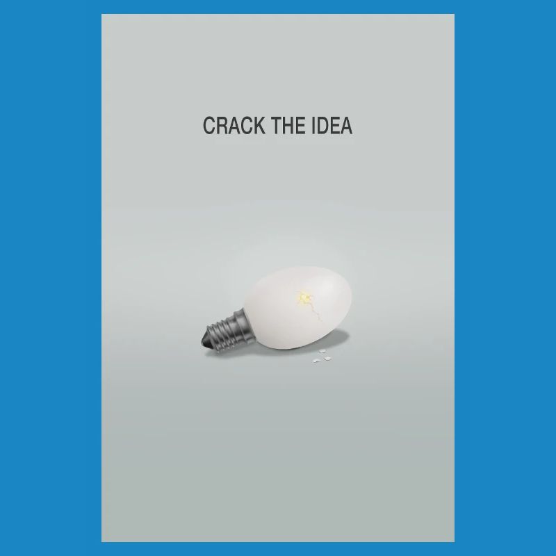 Affiche de pensée créative Crack The Idea