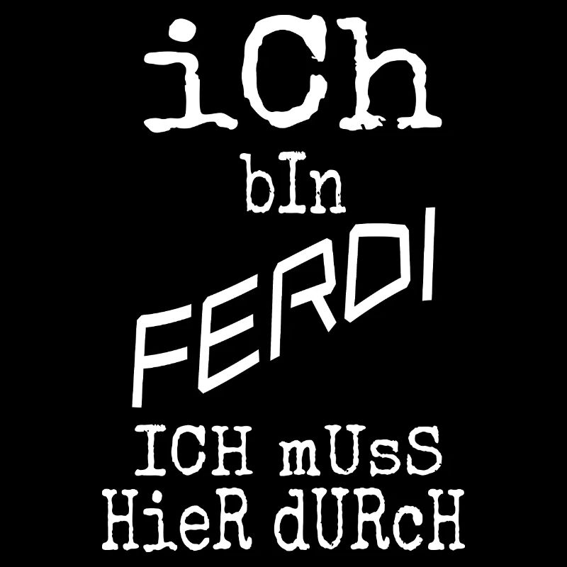 Ich bin Ferdi – handgezeichnet Typo