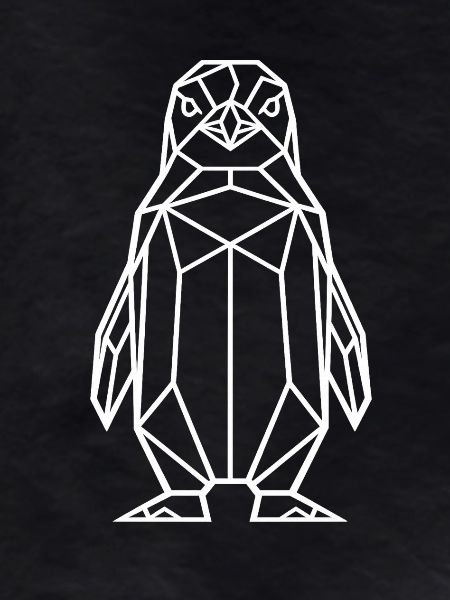 Geometric Penguin (white)