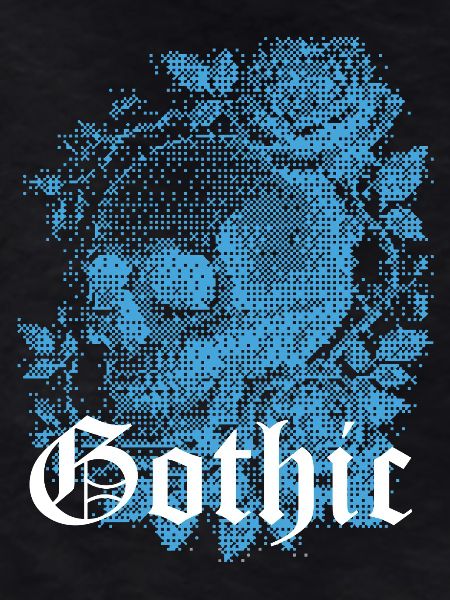 Gothic Skull with roses