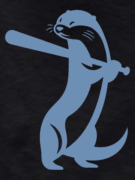Otter Baseball Silhouette