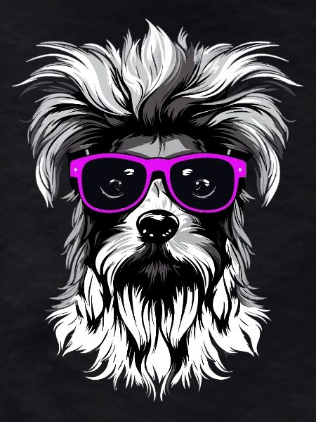 Dog with glasses