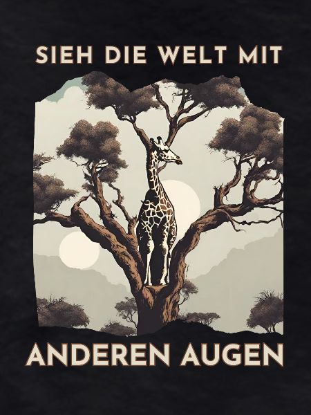 Giraffenblick im Baumdschungel