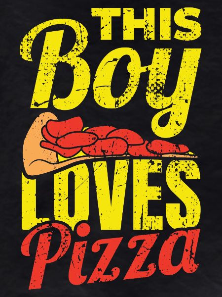 Dieser Junge liebt Pizza
