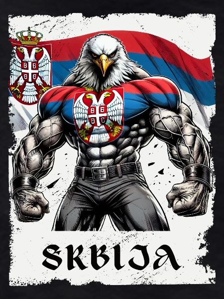 Serbia Eagle Bodybuilding Design
