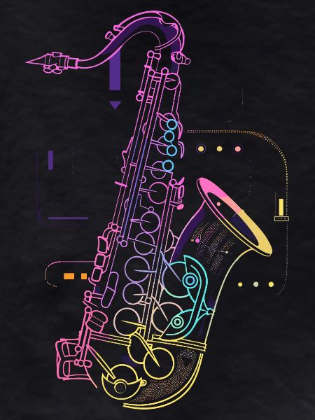 Saxophone Drawing