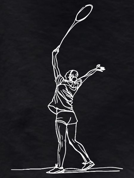 Badminton Player Sketch