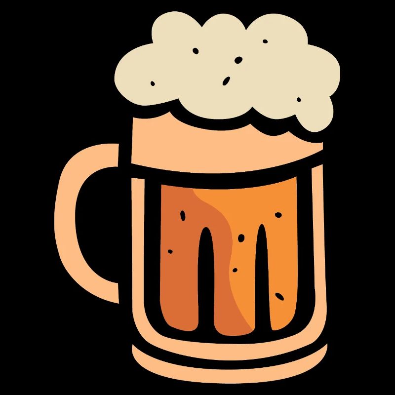 Chope à bière avec mousse - Conception de dessin animé amusante