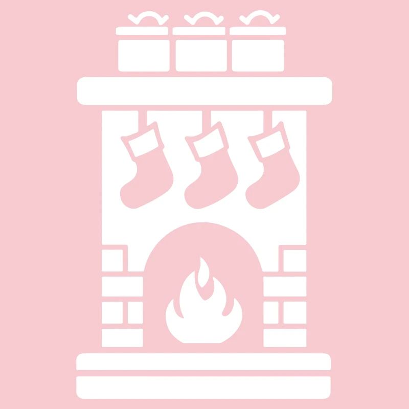 Chaussette de Noël avec cheminée