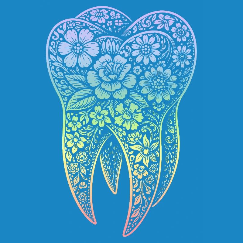 Fleurs dentées en dégradé