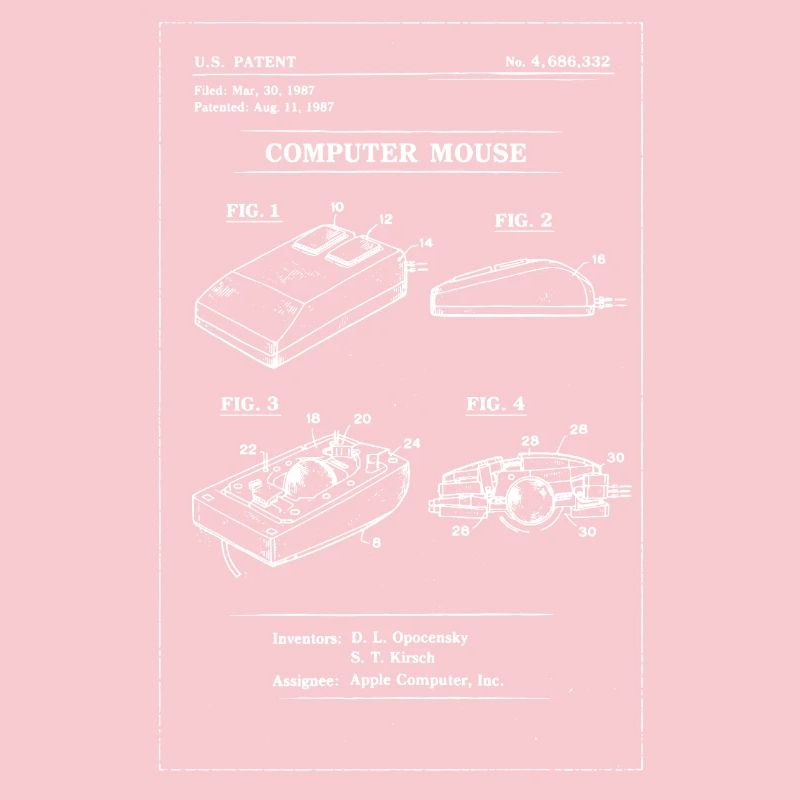 Retro-Computermaus-Bauplan
