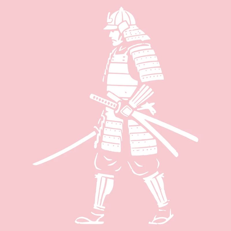 Samurai Warrior Walking Armor Vector