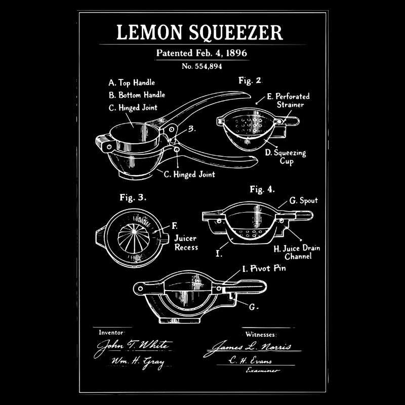 Lemon Squeezer Patent Sketch