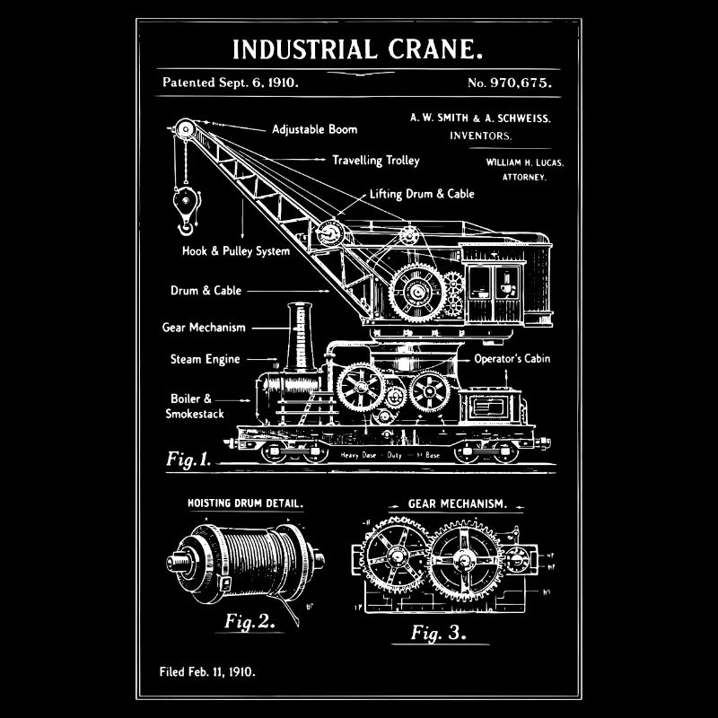 Plan directeur de la grue industrielle