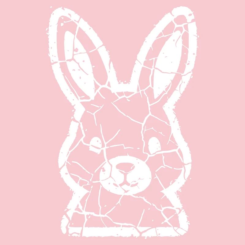 Bunny Head Grunge Vintage Easter Vector