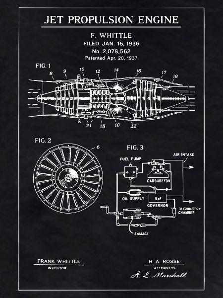 Jet Propulsion Engine Blueprint