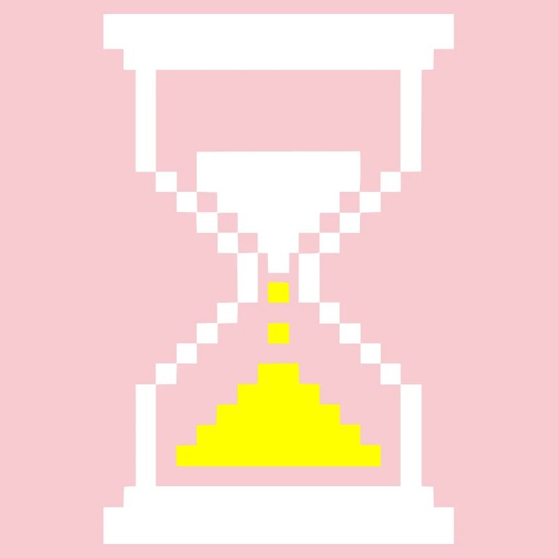 Pixel Hourglass Loading Bar Retro Gaming