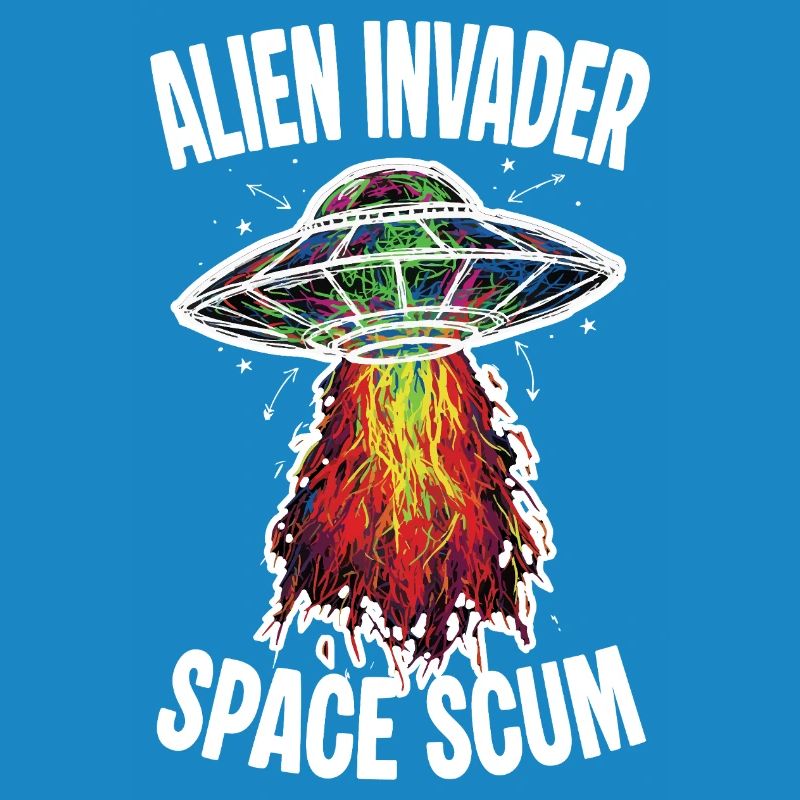 UFO Alien Invader Space Scum Scribble