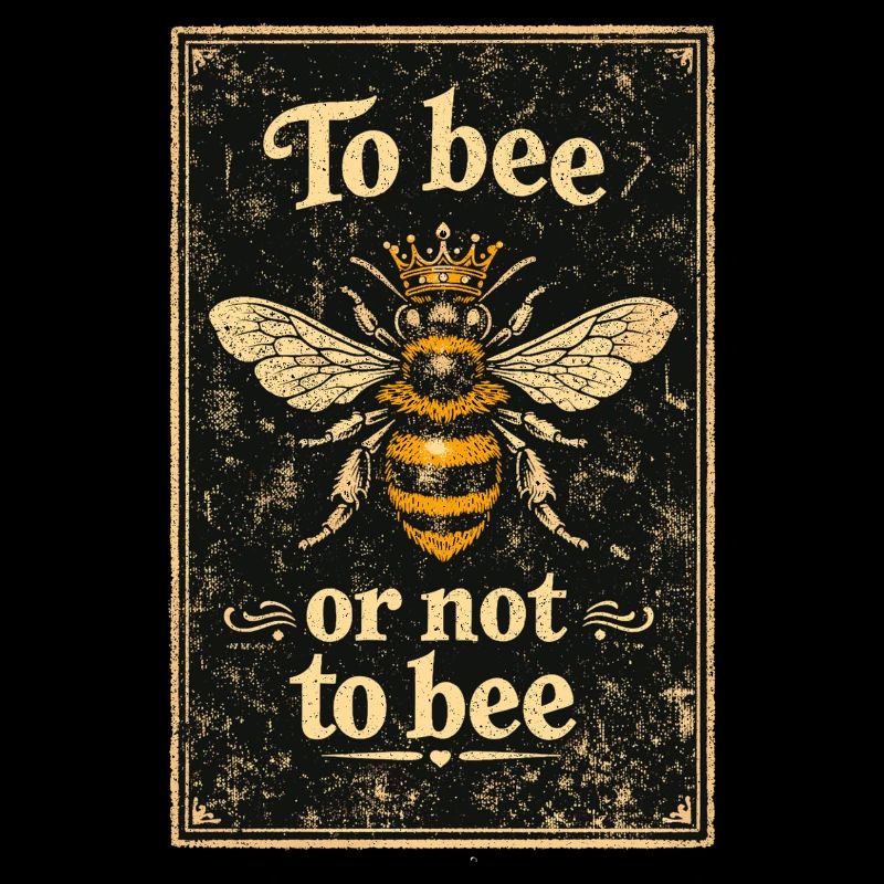 To bee or not to bee – Retro Biene mit Krone