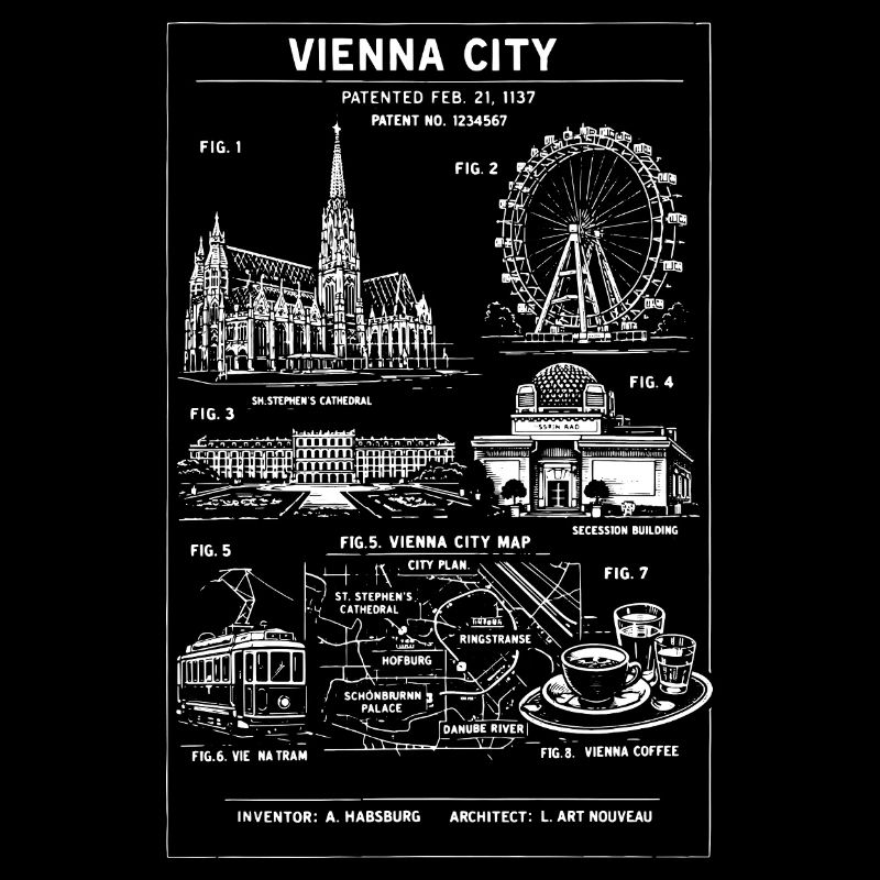 Silhouette du plan de la ville de Vienne