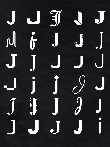 Ornate J Monogram Print