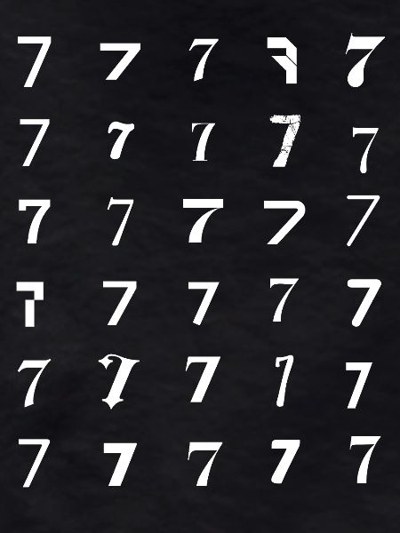Sevenfold Glyph Grid numerology
