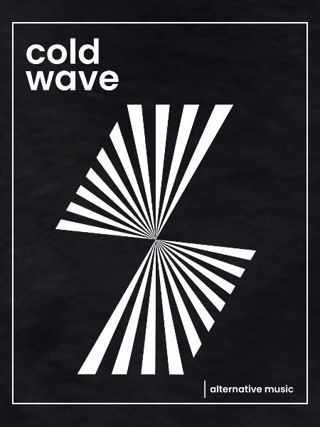 cold wave music poster design
